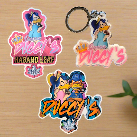 Queen Duccy Bundle: Two Stickers & One Keychain